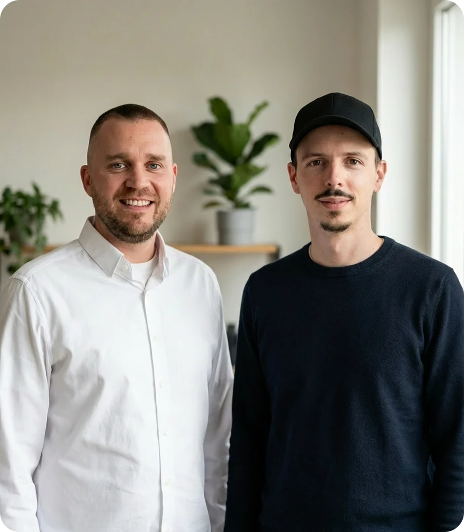 Die beiden Gründer von PW AI Solutions, Felix und Daniel